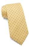 Duchamp Patterned Silk Tie In Yellow