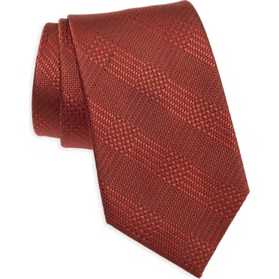 Duchamp Plaid Silk Tie In Orange