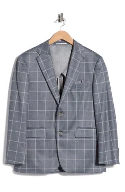 Duchamp Plaid Sport Coat In Gray