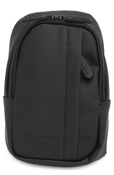 Duchamp Rubberized Sling Bag In Black