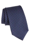 Duchamp Silk Dobby Tie In Blue