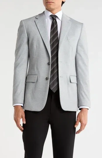 Duchamp Slim Fit Herringbone Knit Sport Coat In Grey