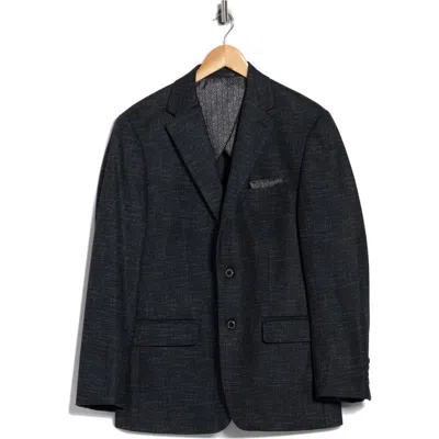 Duchamp Slim Fit Stretch Knit Sport Coat In Black