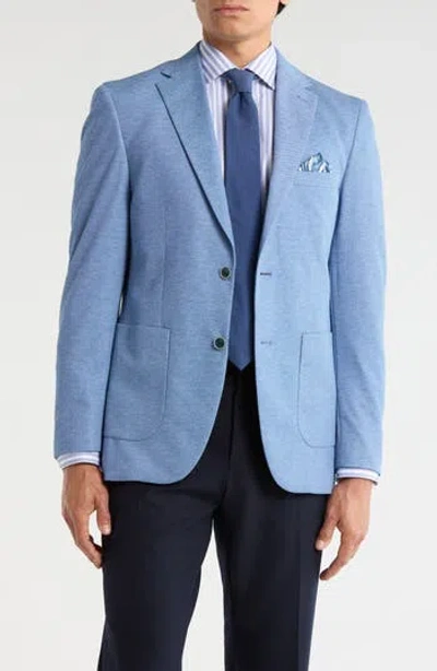 Duchamp Slim Fit Stretch Knit Sport Coat In Blue