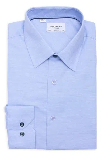 Duchamp Slim Fit Textured Stretch Cotton Dress Shirt