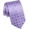 Duchamp Small Medallion Silk Tie In Purple