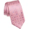 Duchamp Small Medallion Silk Tie In Pink