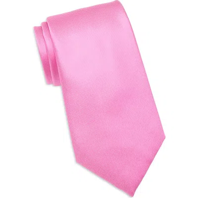 Duchamp Solid Silk Tie In Pink