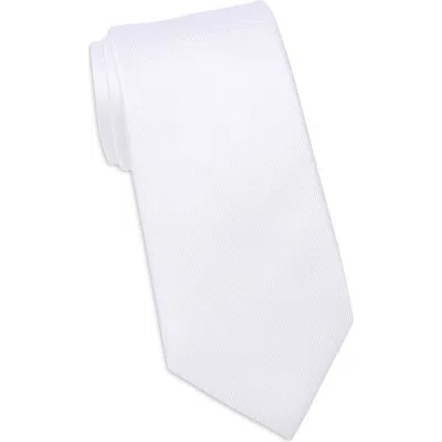 Duchamp Solid Silk Tie In White