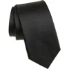 Duchamp Solid Silk Tie In Black