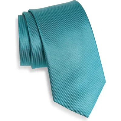 Duchamp Solid Silk Tie In Blue