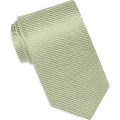 Duchamp Solid Silk Tie In Green