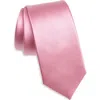 Duchamp Solid Silk Tie In Pink