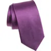 Duchamp Solid Silk Tie In Purple