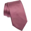 Duchamp Solid Silk Tie In Rose