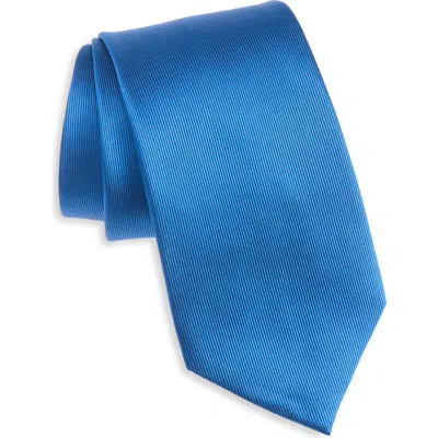 Duchamp Solid Silk Tie In Royal Blue