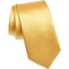 Duchamp Solid Silk Tie In Yellow