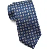 Duchamp Square Patterned Silk Tie In Navy