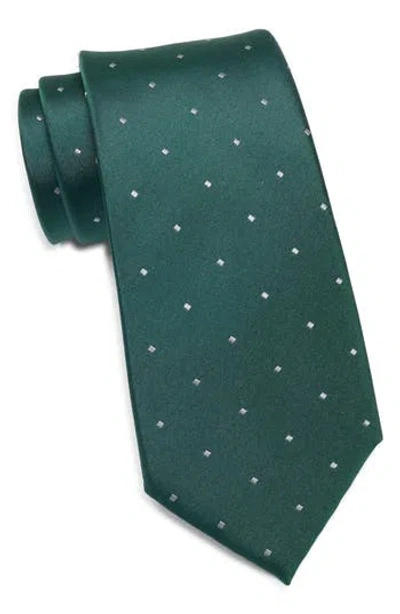 Duchamp Square Silk Tie In Green