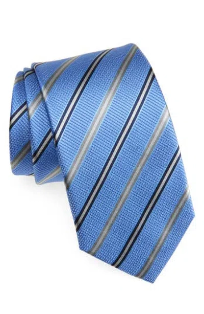 Duchamp Stripe Print Silk Tie