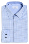 DUCHAMP TAILORED FIT BOX CHECK COTTON DRESS SHIRT