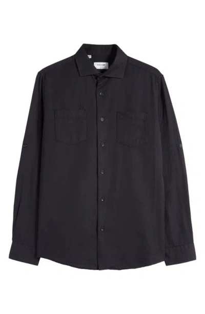 Duchamp Tailored Fit Dress Shirt In Black