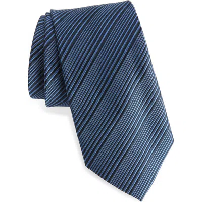 Duchamp Textured Jacquard Silk Tie In Blue