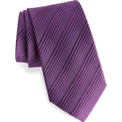 Duchamp Textured Jacquard Silk Tie In Purple