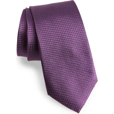 Duchamp Textured Jacquard Silk Tie In Purple