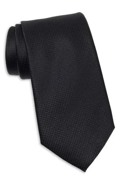 Duchamp Textured Silk Tie In Black
