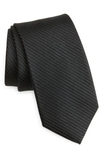 Duchamp Textured Silk Tie In Black