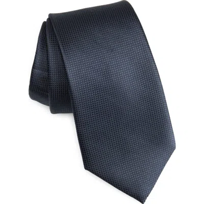 Duchamp Textured Silk Tie In Blue