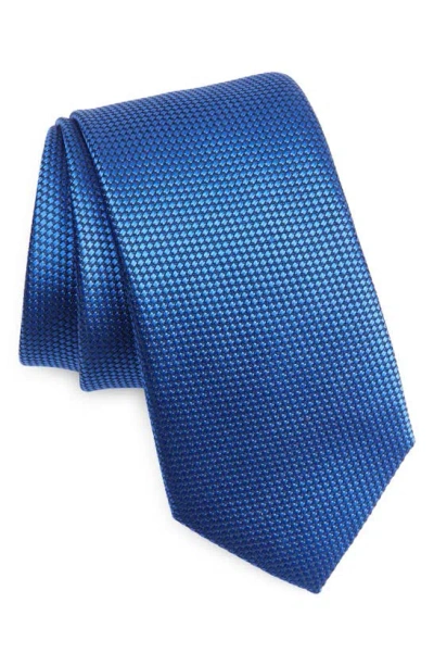 Duchamp Textured Silk Tie In Blue