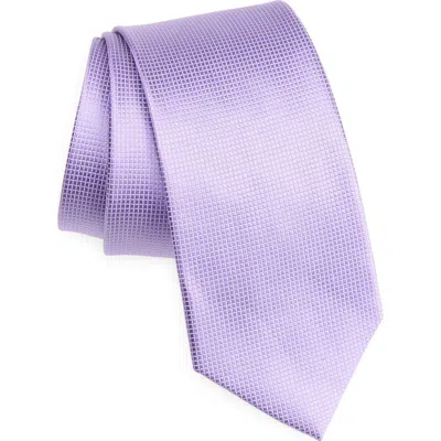 Duchamp Textured Silk Tie In Lavender