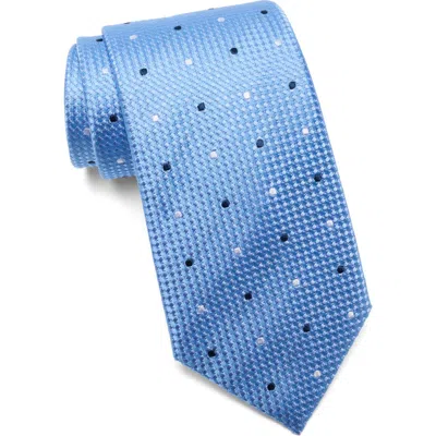Duchamp Textured Silk Tie In Light Blue