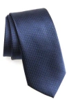 Duchamp Textured Silk Tie In Navy