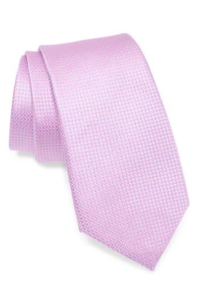 Duchamp Textured Silk Tie In Pink