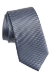 Duchamp Textured Silk Tie In Silver