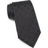 Duchamp Textured Solid Silk Tie In Black