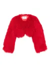 Ducie Becca Shearling Jacket In Red