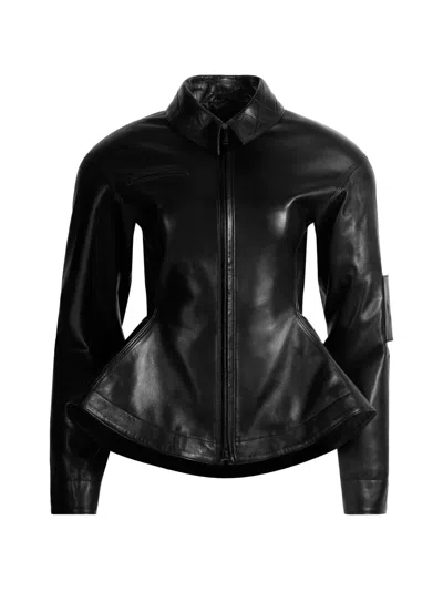 Ducie Bernadette Lederjacke In Schwarz