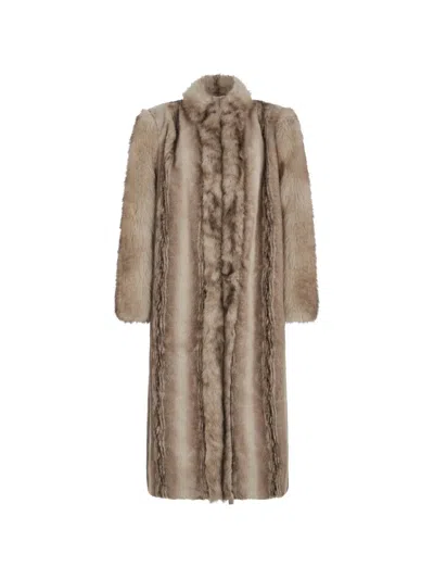 Ducie Betty Faux-fur Coat In Brown