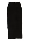 Ducie Chicago Suede Maxi Skirt In Black