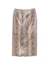 Ducie Chloe Python-print Midi Skirt In Multi