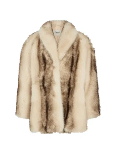 Ducie Emilia Faux-fur Jacket In Neutral