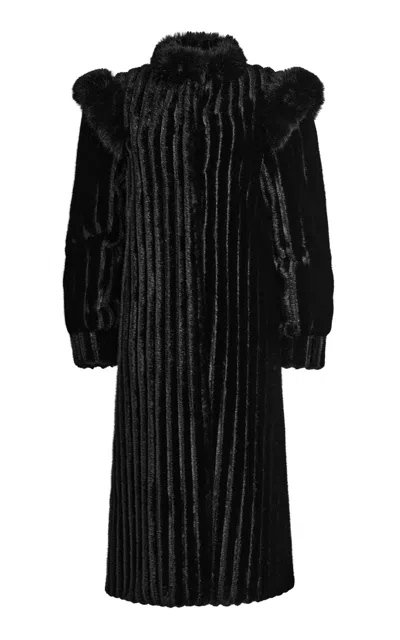 Ducie Gemma Faux Fur Coat In Black
