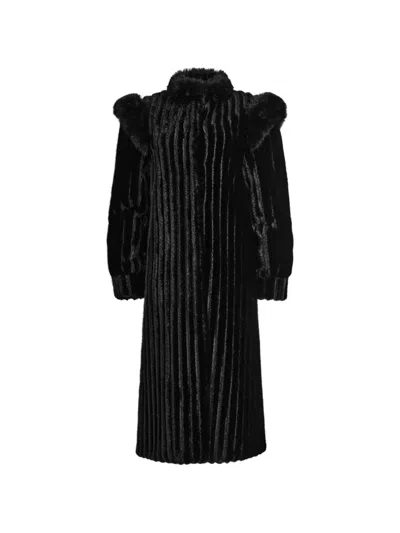 Ducie Gemma Faux-fur Coat In 블랙