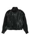 Ducie Grained Leather Jacket In Black