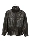 Ducie Hazel Leather Jacket In Black
