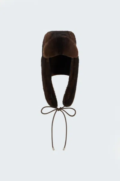 Ducie Honey Fur Hat In Brown